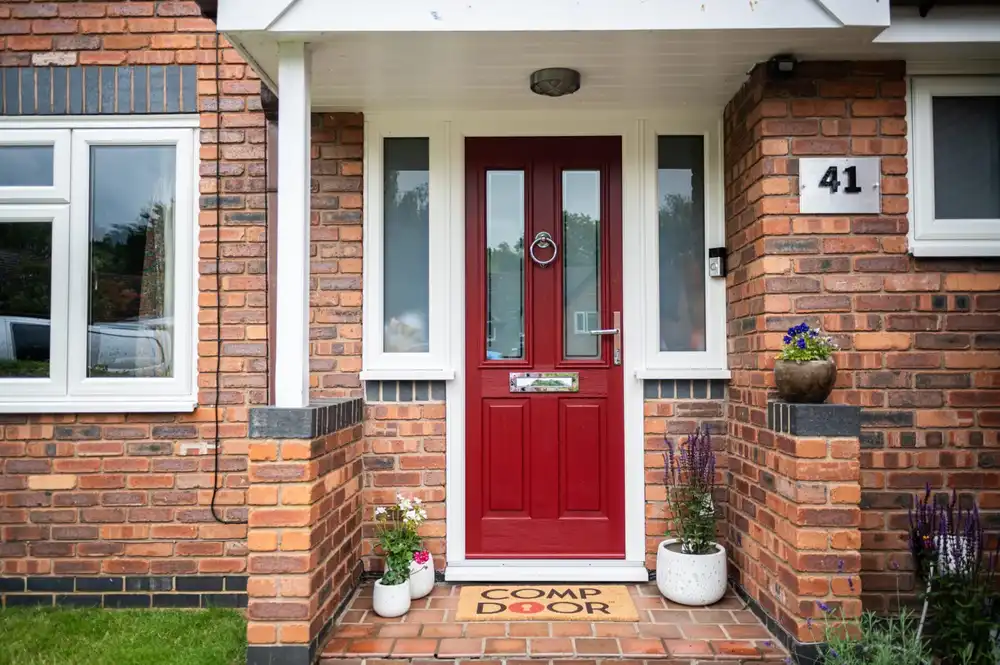 Red composite door